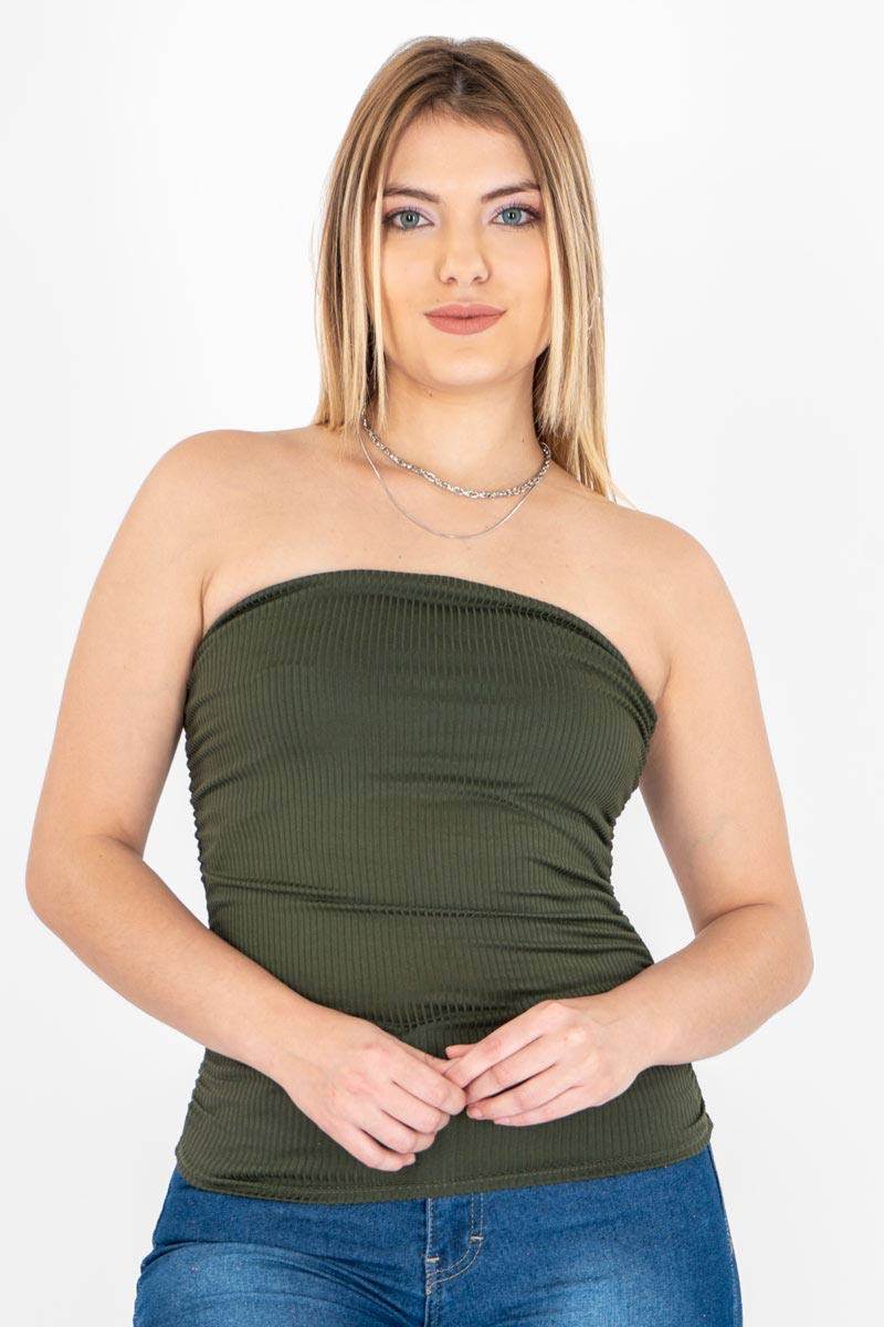 Playera rib strapless - Santory Ropa  (7141426757699)