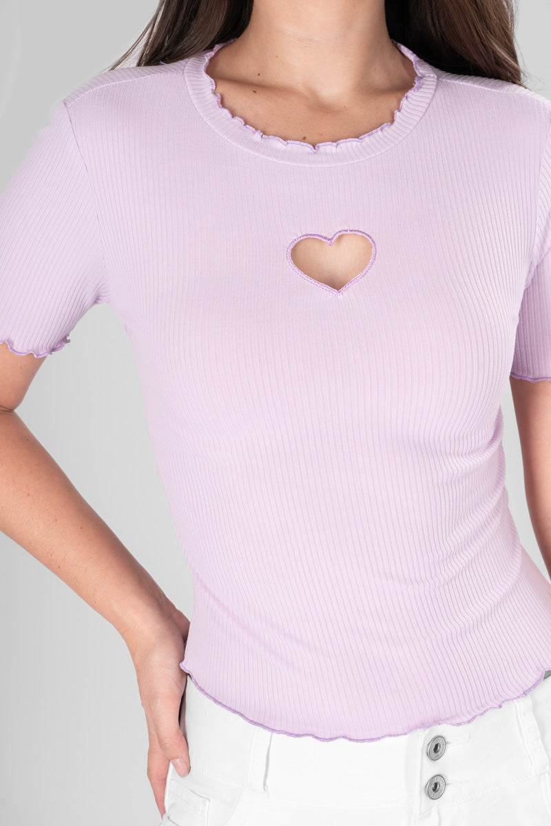 Playera con detalle de corazón - Santory Ropa  (7174665699395)