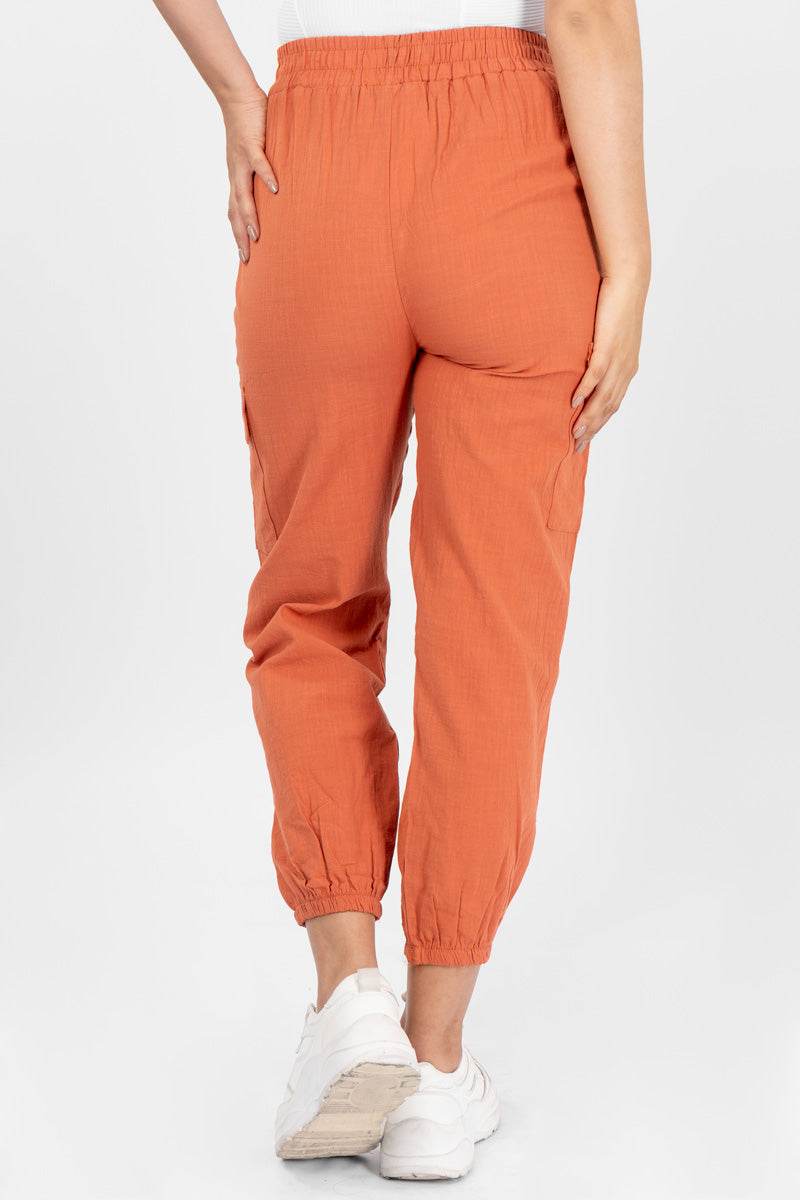 Pantalón con elástico en pretina y tobillos - Santory Ropa  (7211877040195)