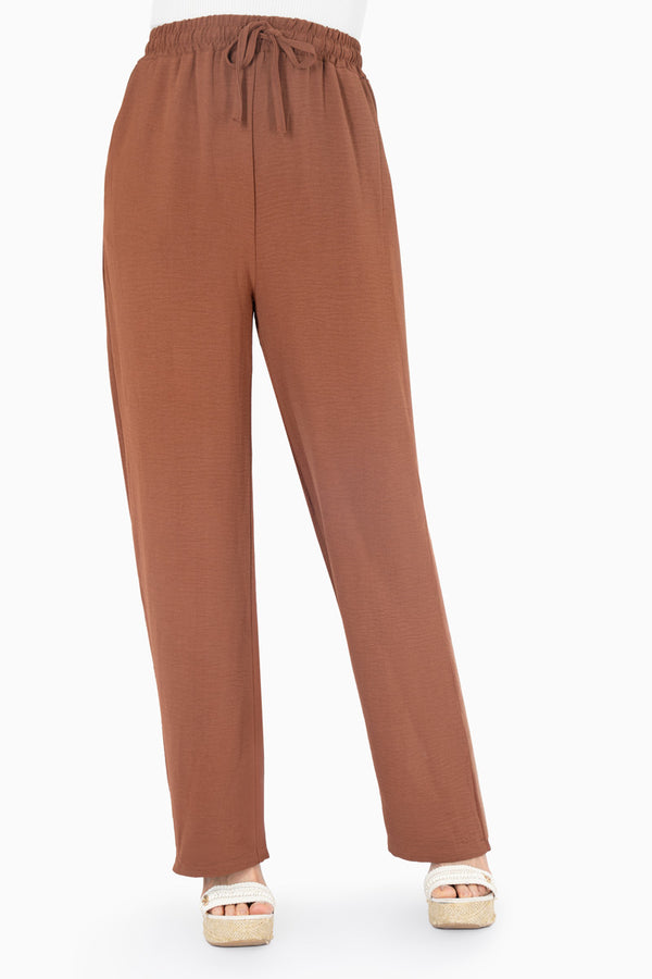 Pantalón ancho con elástico en cintura