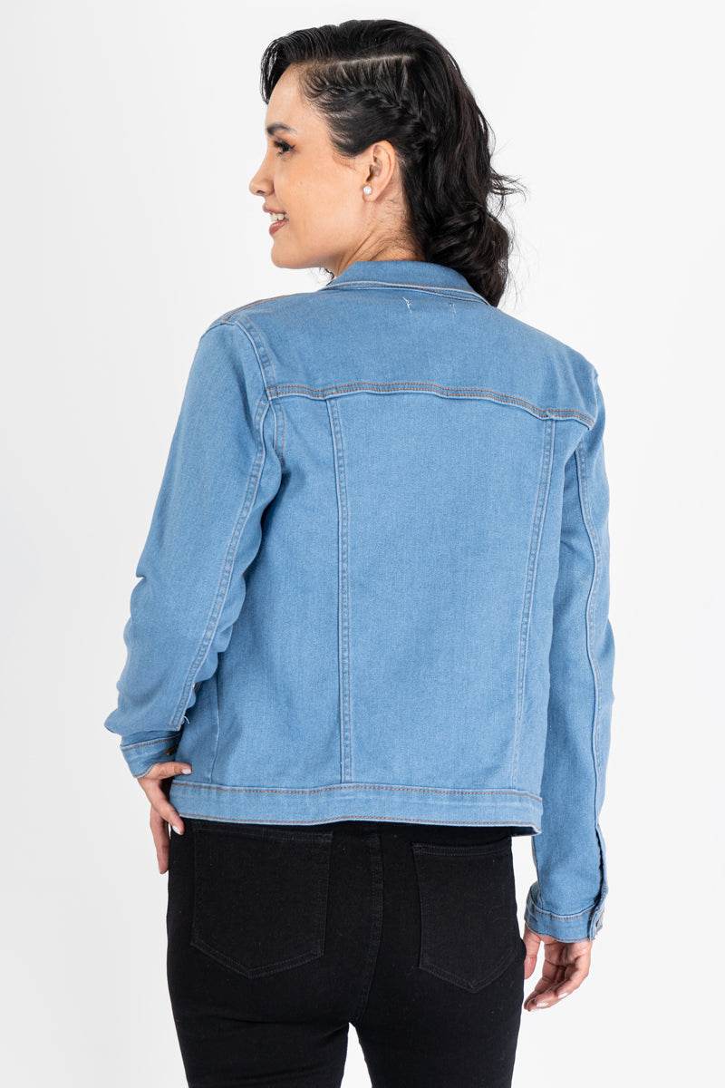 Chamarra de mezclilla con bolsas - Santory Ropa  (7266311831619)