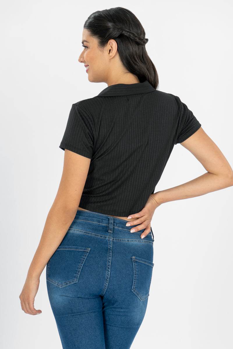 Playera manga corta tipo polo - Santory Ropa  (6927485272131)