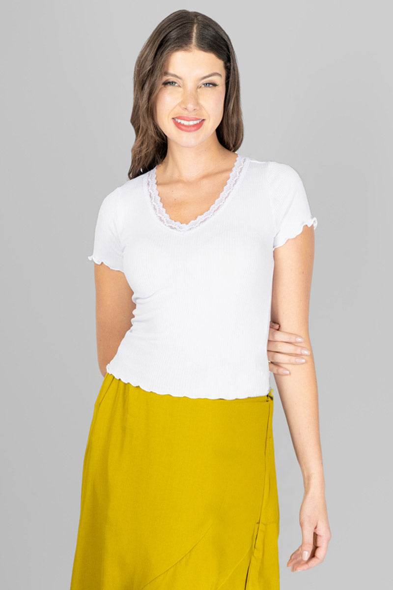 Blusa manga corta escote V - Santory Ropa  (6925057654851)