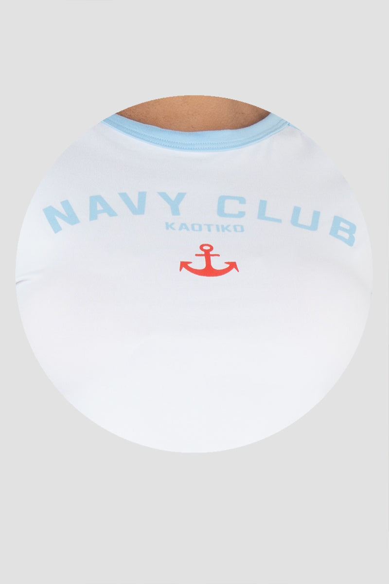 Playera estampada y manga corta ranglan