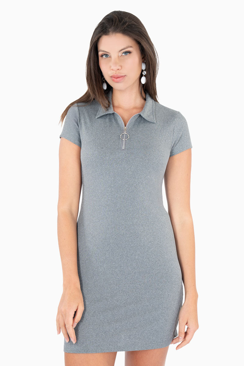 Vestido manga corta tipo polo