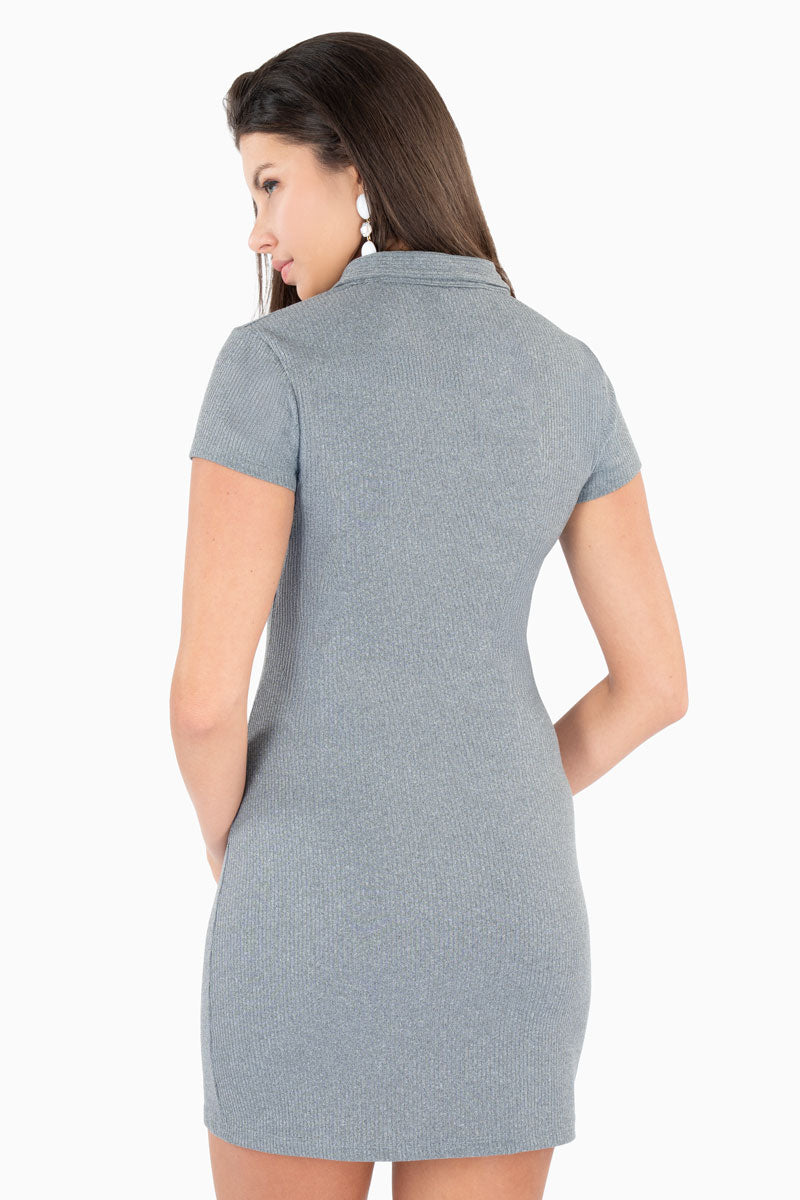 Vestido manga corta tipo polo