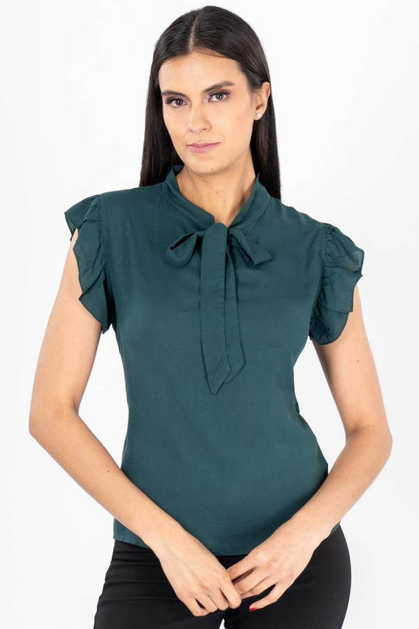 Blusa manga corta con amarre - Santory Ropa  (6881839349827)