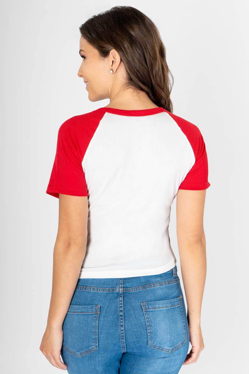 Playera estampada ranglan - Santory Ropa  (7377624531011)