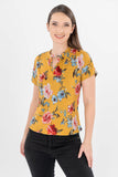 Blusa floral manga corta