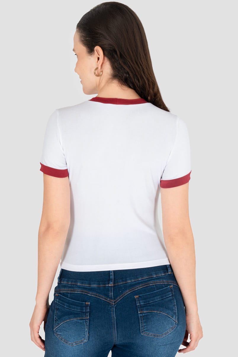 Playera manga corta estampado cerezas