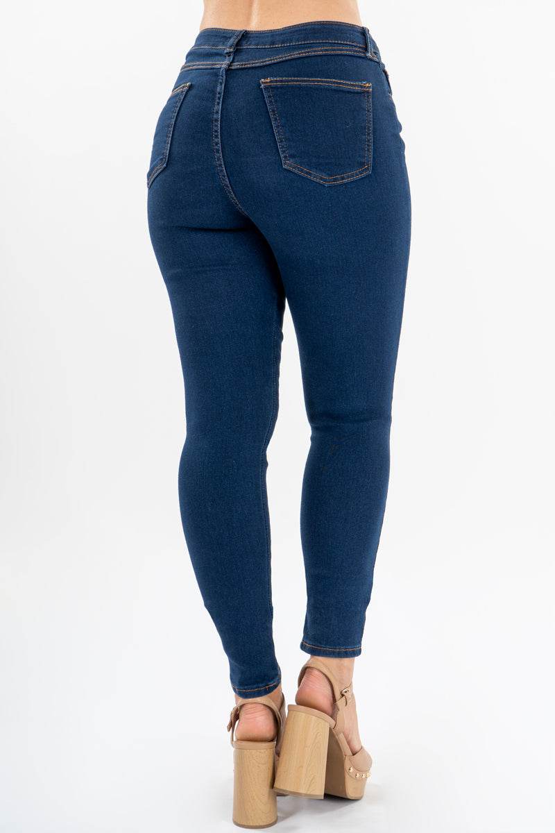 Jeans básicos tiro alto - Santory Ropa  (7040470483011)