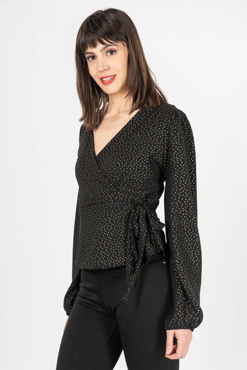 Blusa manga larga con cruce - Santory Ropa  (7445769322563)