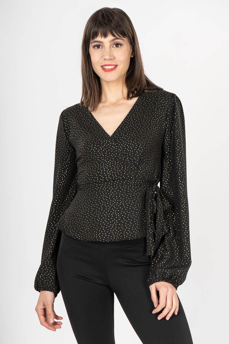 Blusa manga larga con cruce - Santory Ropa  (7445769322563)