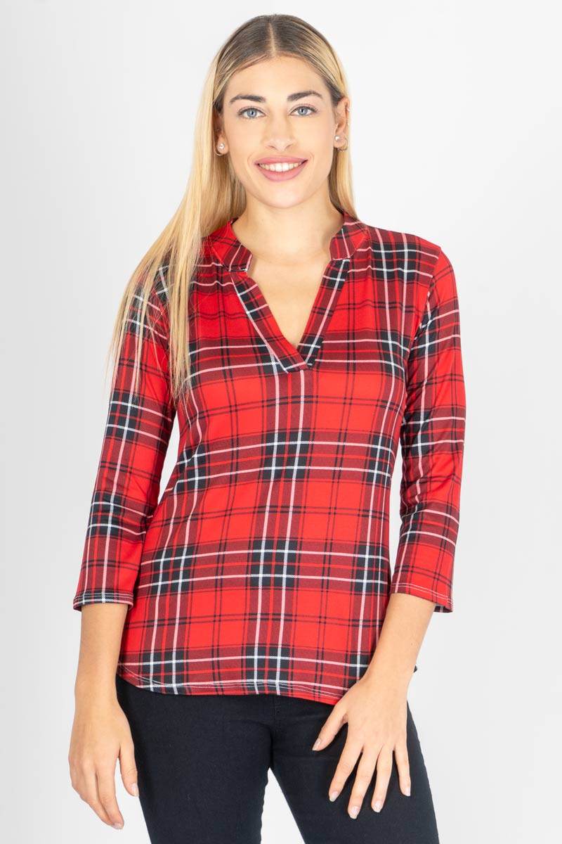 Blusa estampada cuello mao - Santory Ropa  (7337601957955)