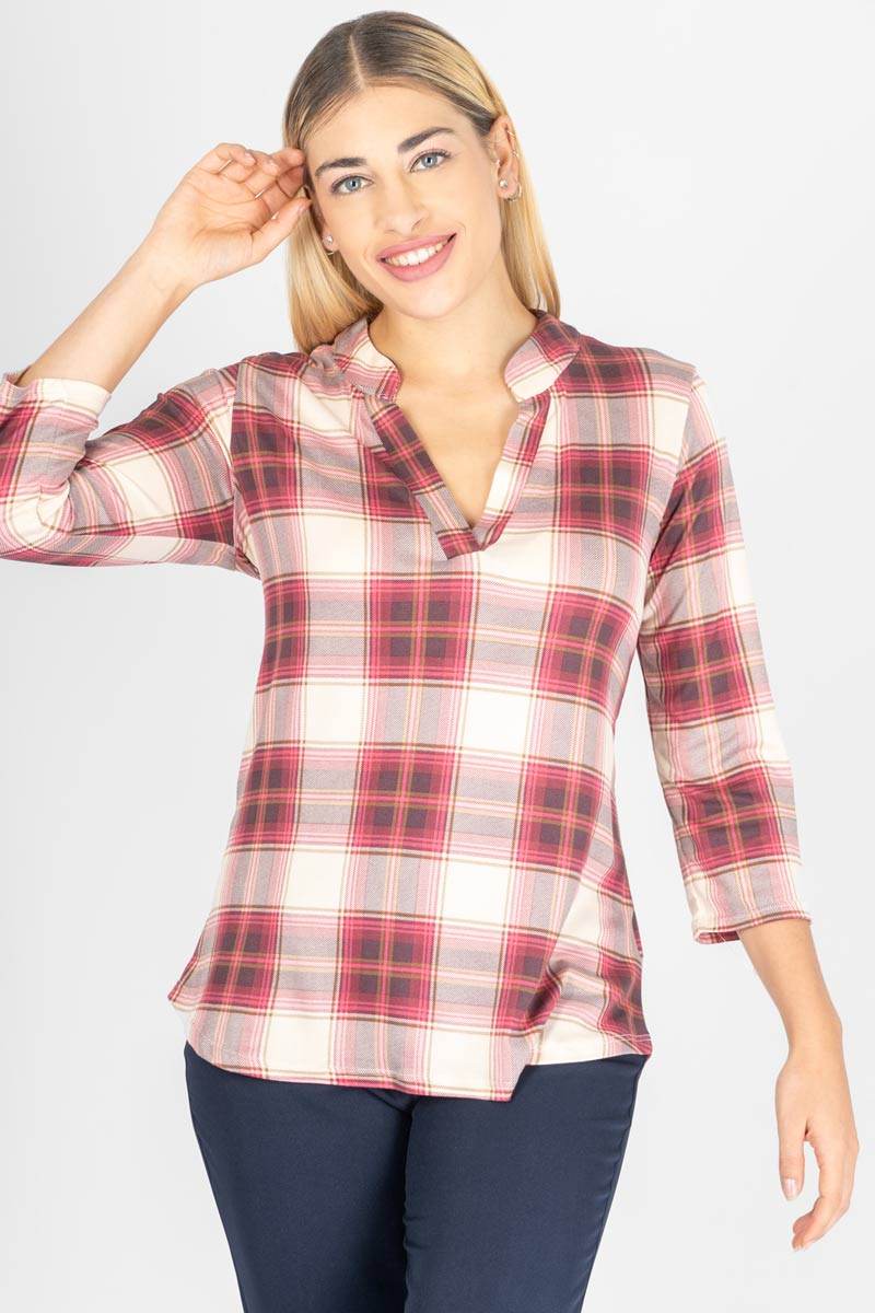 Blusa estampada cuello mao - Santory Ropa  (7337601957955)