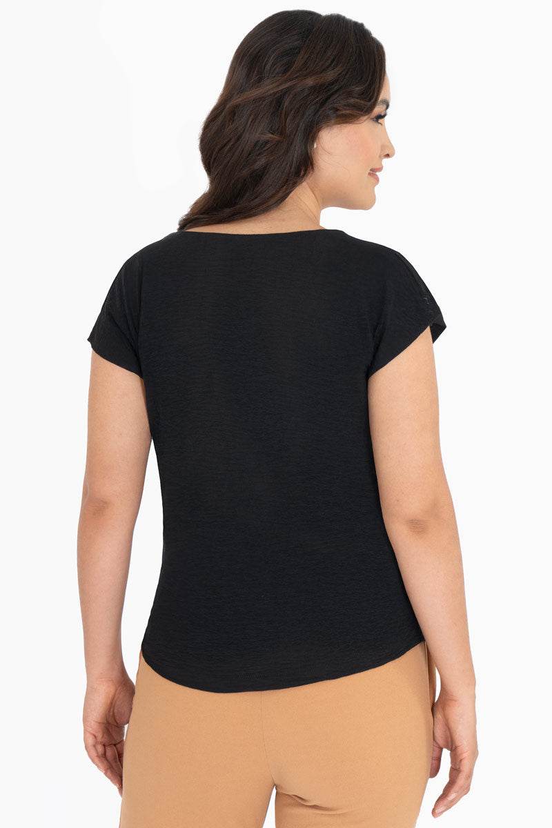 Blusa manga corta con flor - Santory Ropa  (7467150475331)