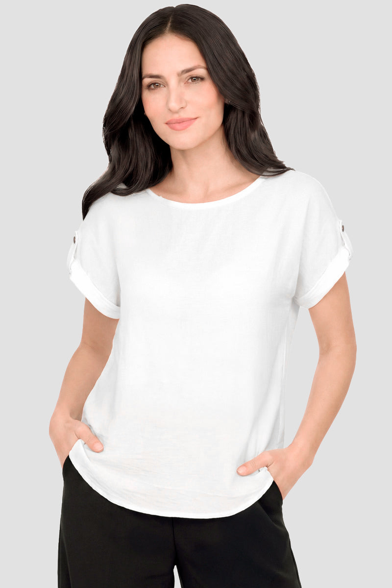 Blusa manga corta con elevador