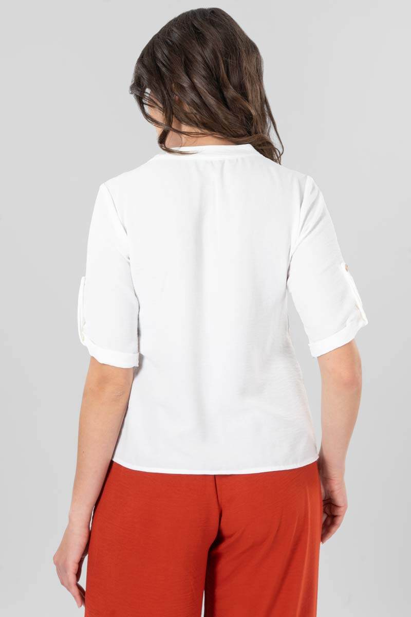 Blusa lisa con botones - Santory Ropa  (7379046629443)