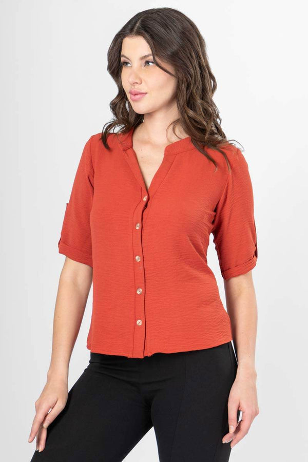 Blusa lisa con botones - Santory Ropa  (7379046629443)