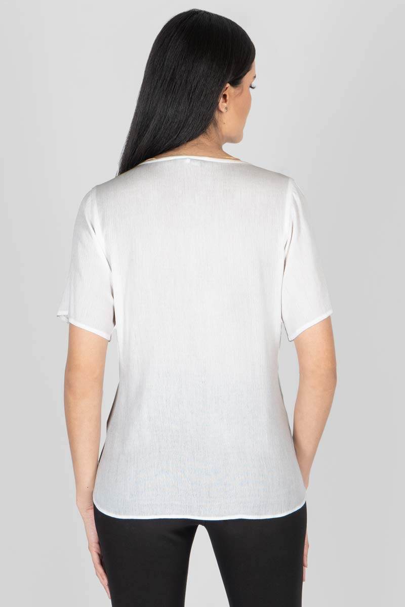 Blusa manga corta con collar - Santory Ropa  (7368970534979)