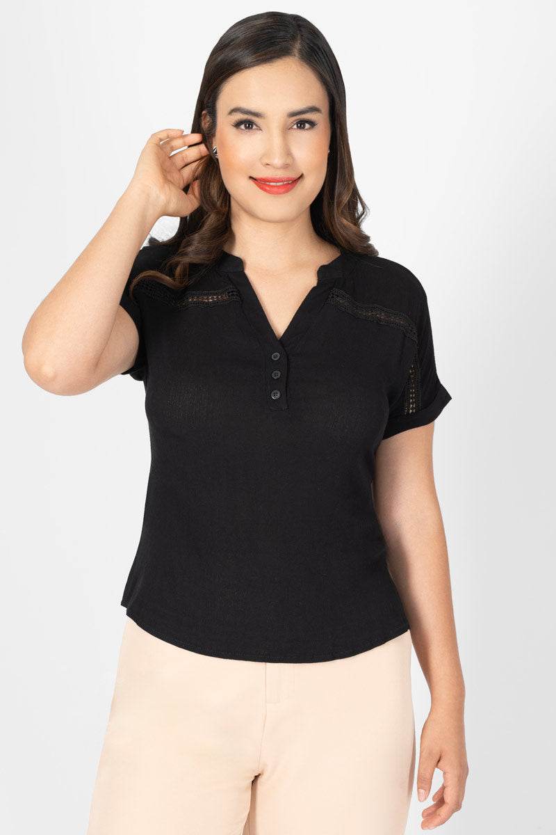 Blusa manga corta lisa - Santory Ropa  (7413716353091)