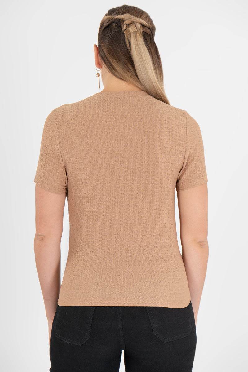 Blusa lisa con nudo - Santory Ropa  (7442097569859)