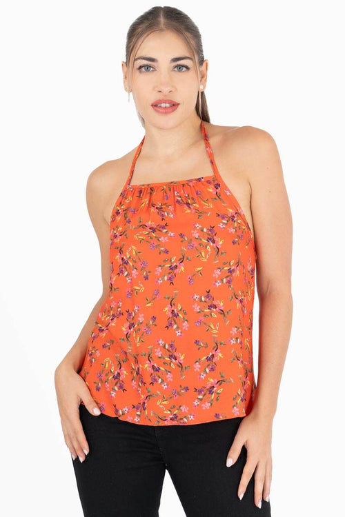 Blusa floral halter