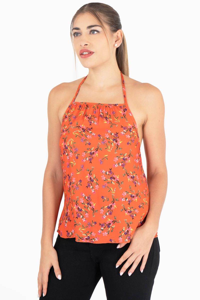 Blusa floral halter - Santory Ropa  (7452693659715)