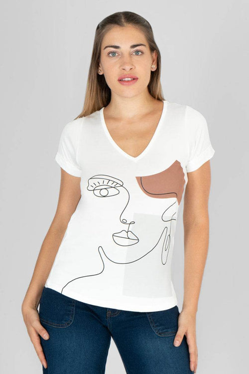 Playera cuello v