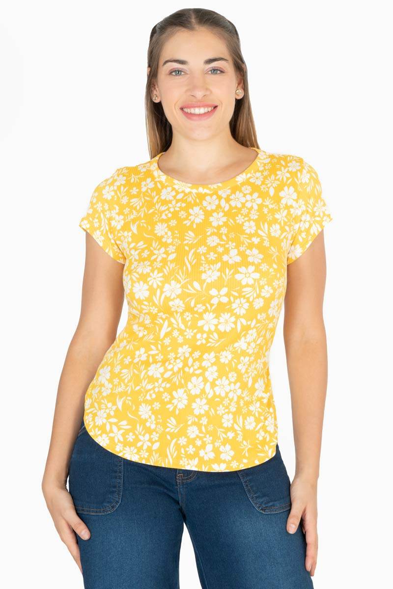 Playera floral manga corta - Santory Ropa  (7450428440643)