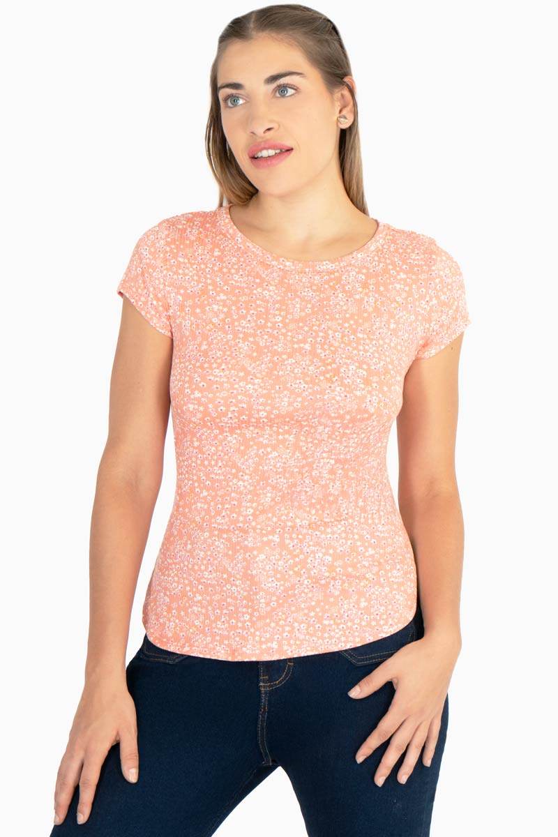 Playera floral manga corta - Santory Ropa  (7450428440643)