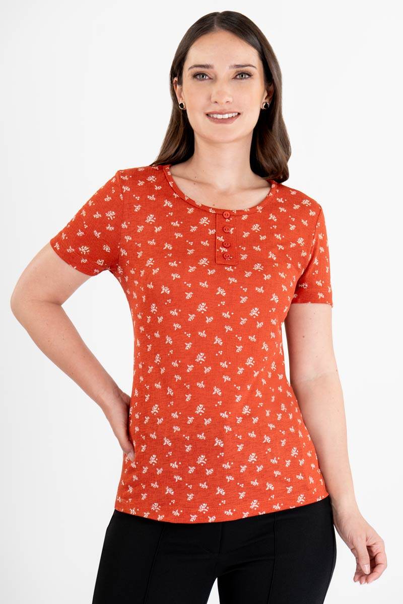 Blusa estampada manga corta - Santory Ropa  (7438069563459)