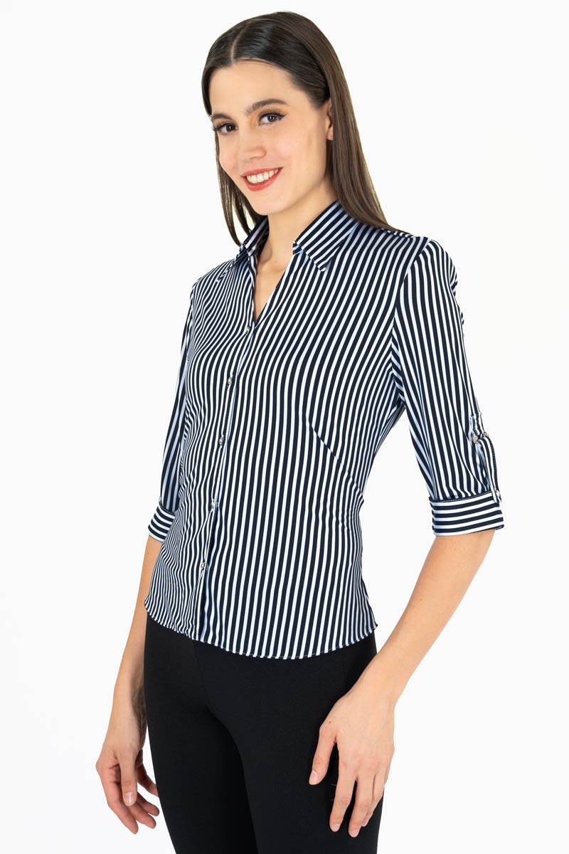Blusa de rayas manga 3/4 - Santory Ropa  (7463651508291)