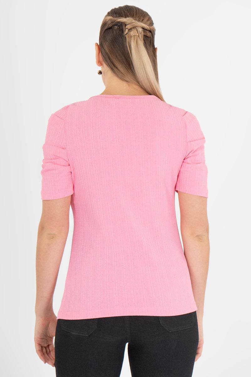 Blusa con pliegues y collar - Santory Ropa  (7442097406019)