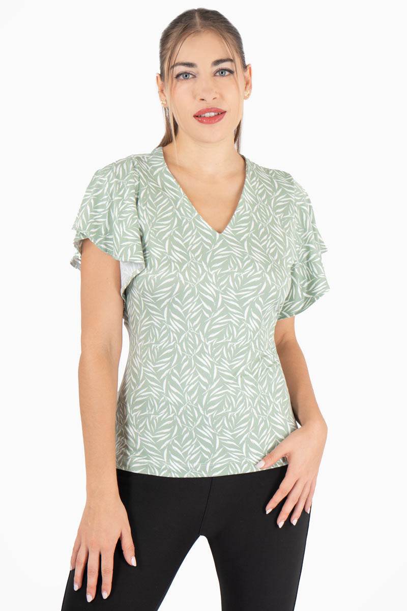 Blusa estampada escote v - Santory Ropa  (7450428342339)