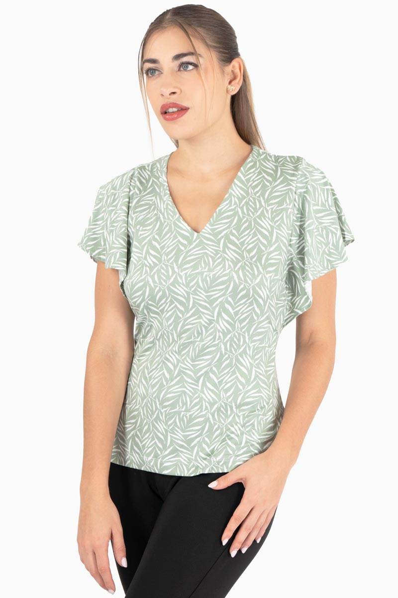 Blusa estampada escote v - Santory Ropa  (7450428342339)