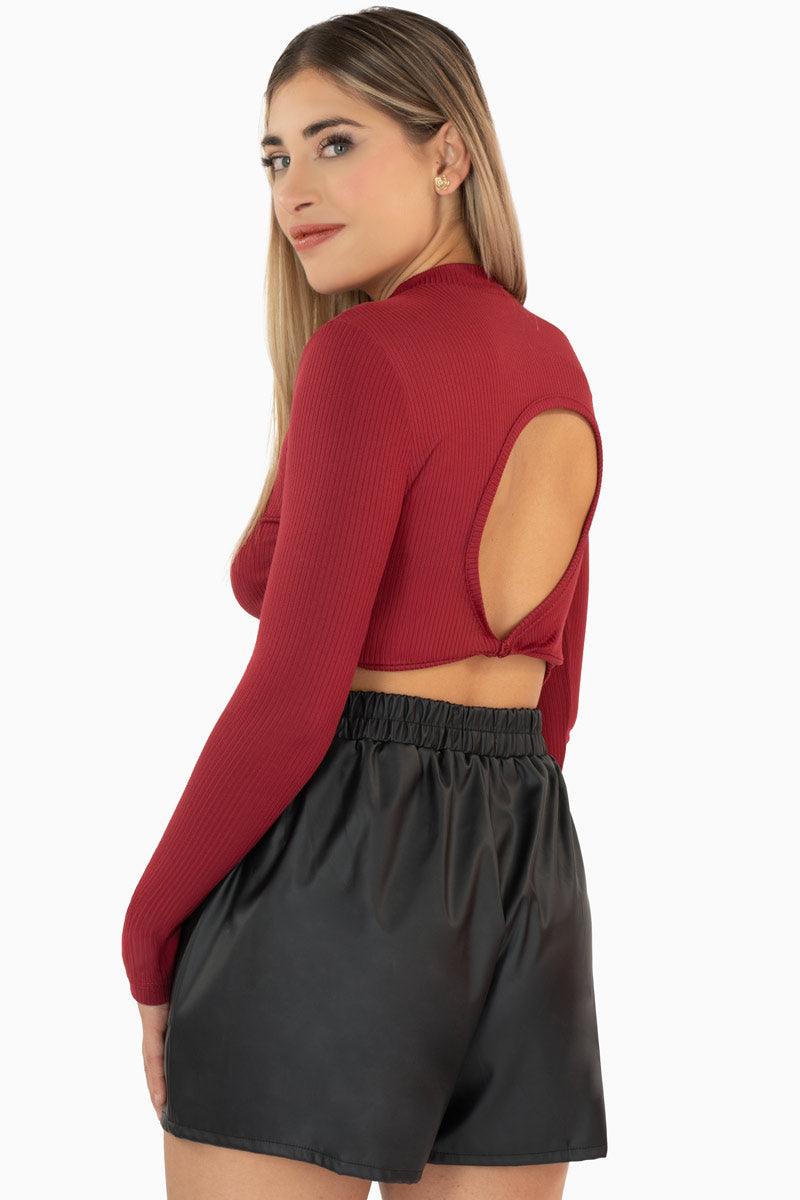 Short amplio con bolsas y pretina con resorte