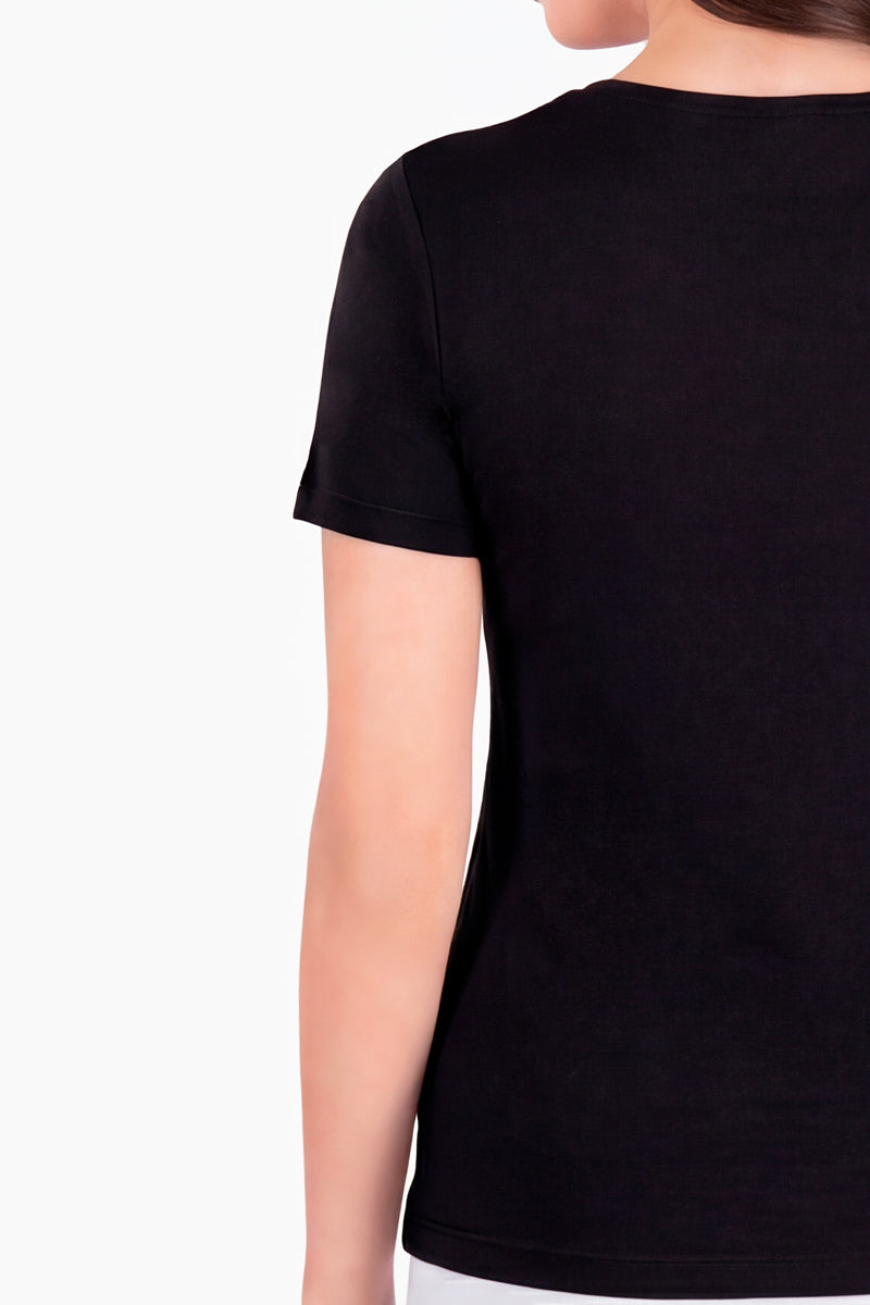 Playera manga corta con estampado de corazón