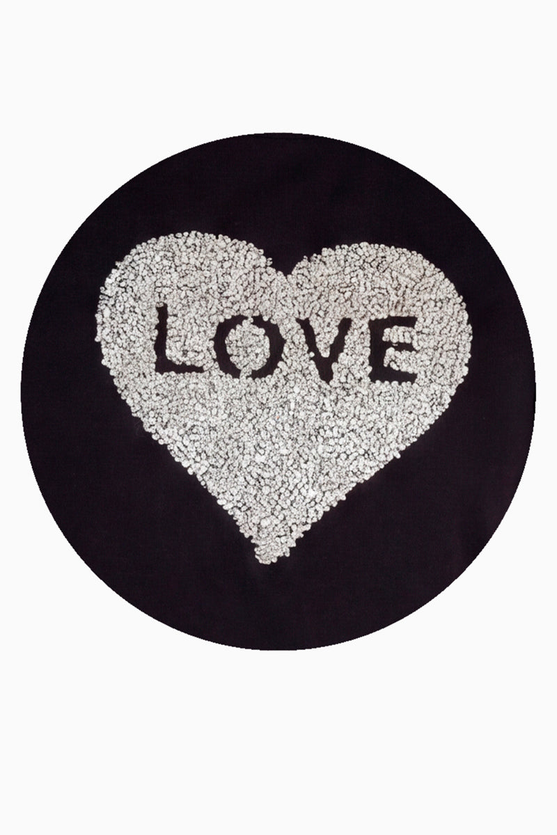 Playera manga corta con estampado de corazón