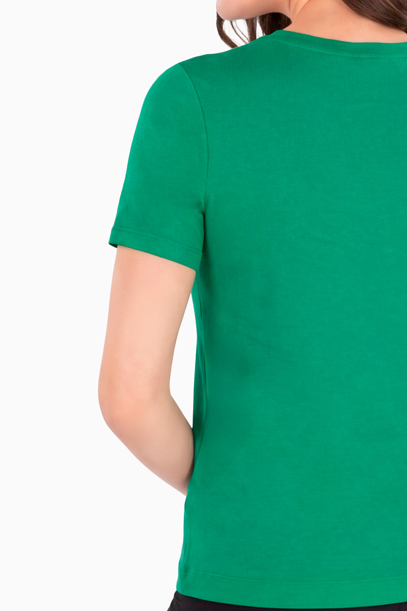 Playera manga corta con estampado de corazón