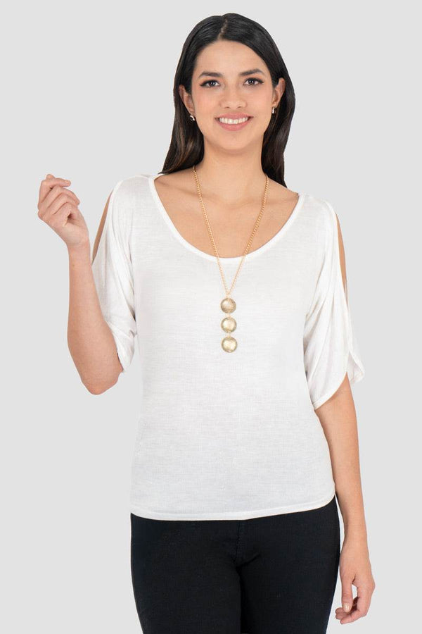Blusa hombros descubiertos y collar - Santory Ropa  (7467150245955)
