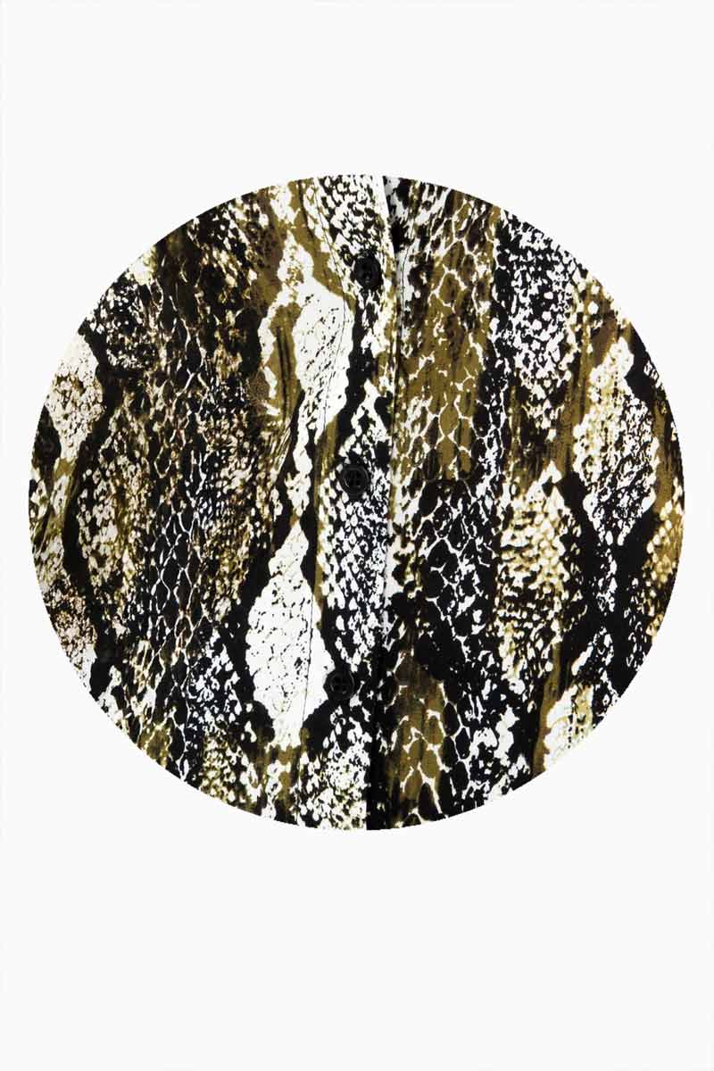 Camisa estampada manga larga con elevador