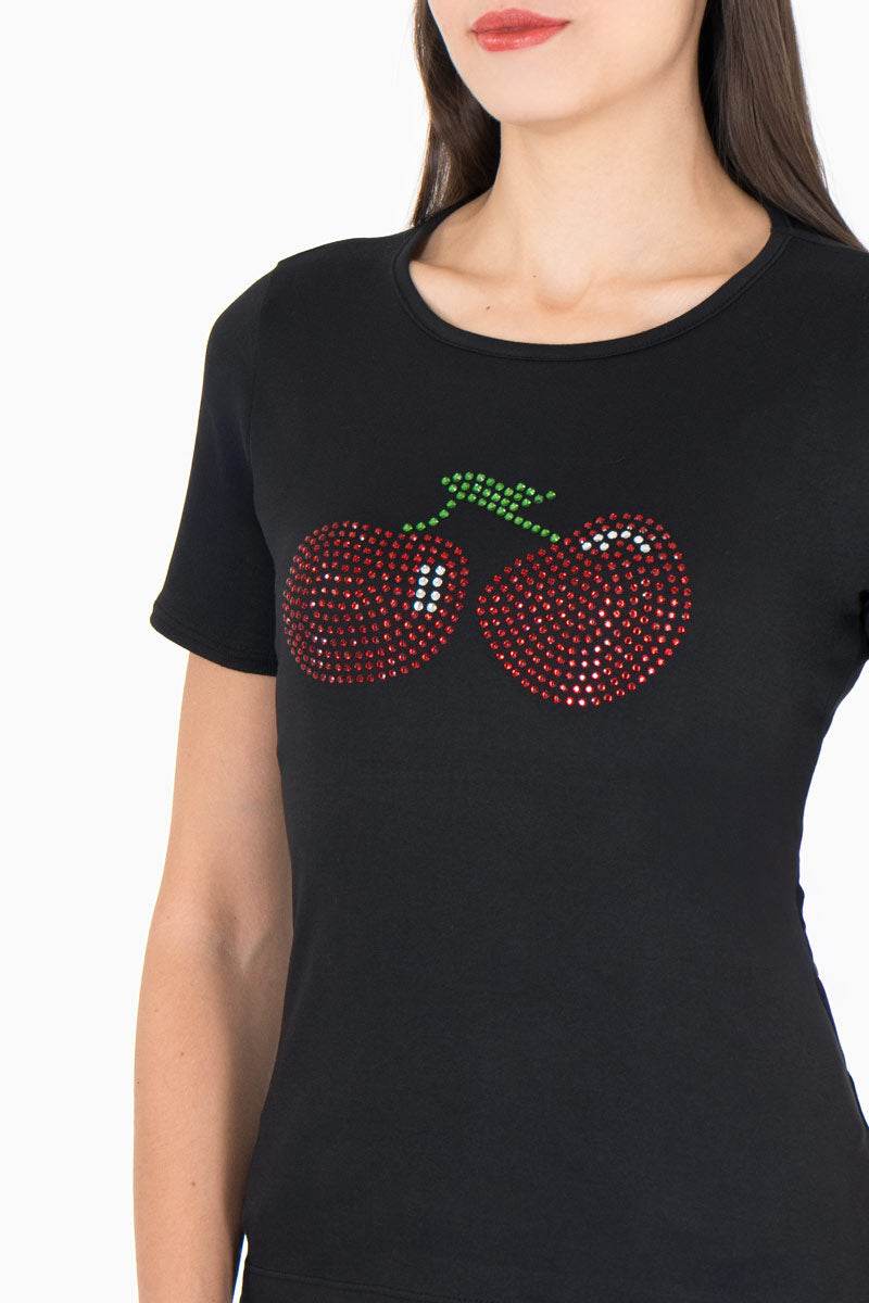 Playera con estampado de cerezas - Santory Ropa  (7467150114883)