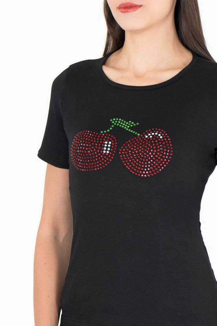 Playera con estampado de cerezas - Santory Ropa  (7467150114883)