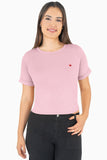 Playera manga corta con corazón bordado