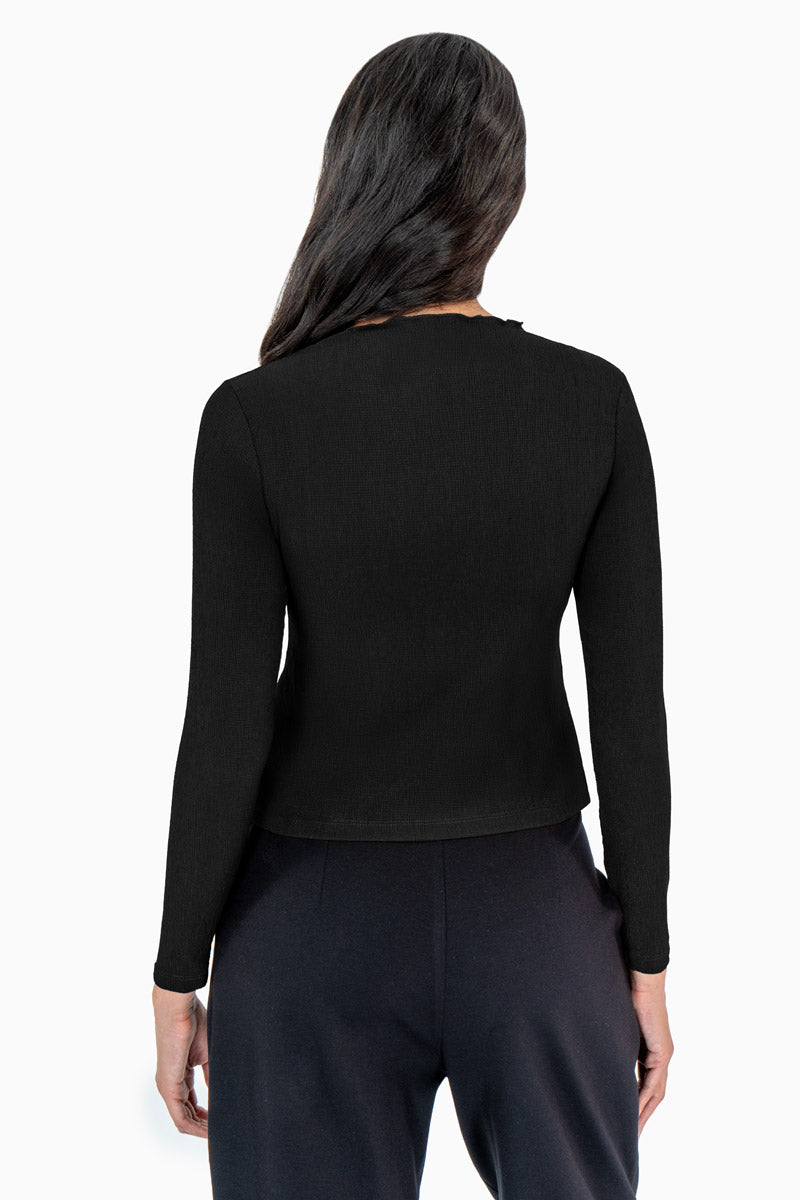 Playera lisa manga larga y cuello alto