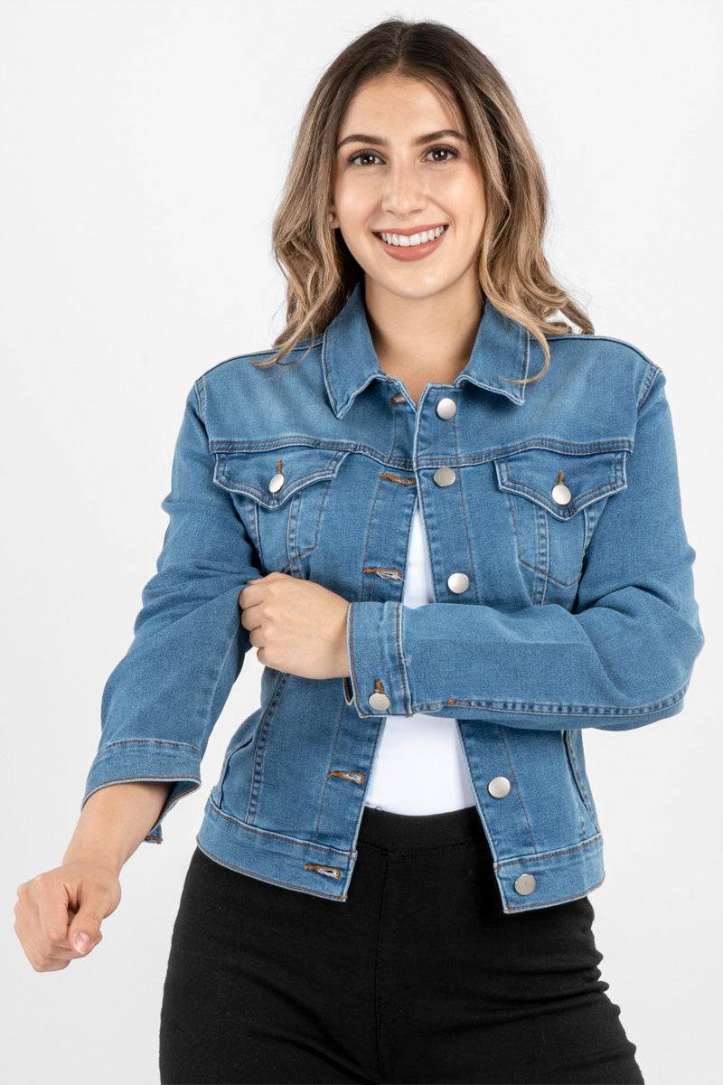 Chamarra de mezclilla con bolsas - Santory Ropa  (6610142462019)