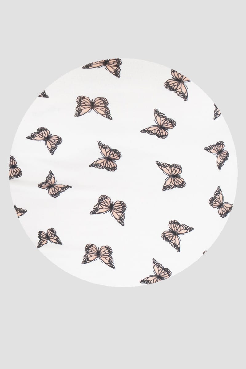 Blusa de tirantes con estampo de mariposas
