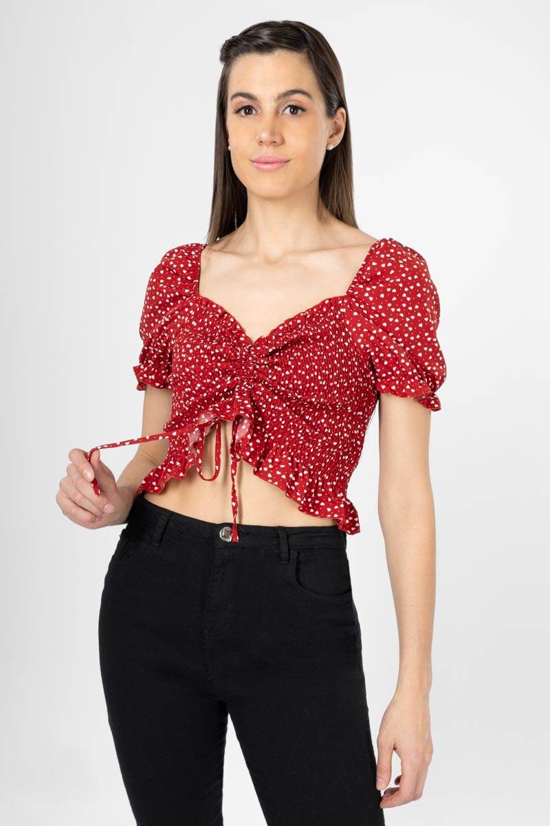 Blusa estampada con jareta - Santory Ropa  (7383734648899)