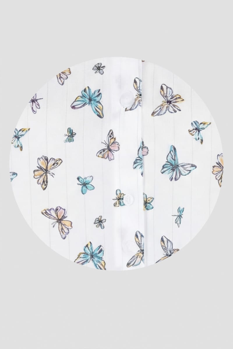 Camisa manga corta con mariposas